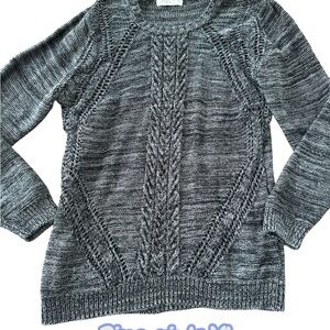 Pinc Charcoal Cable Knit girl’s Sweater